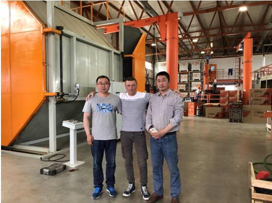The shuttle machine of Yantai Fangda Rotational Molding Co.,Ltd exported to St. Petersburg, Russia, and finished installation well