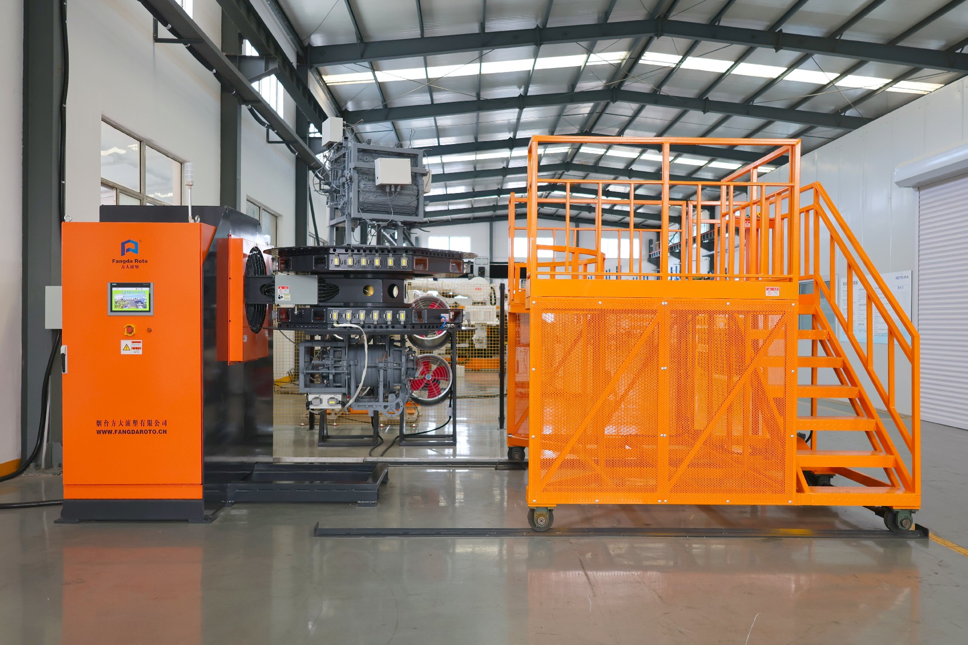 Electric heating rotomolding machine